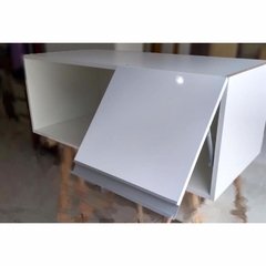 Armarinho Para Microondas Com Porta Basculante Mdf Branco - comprar online