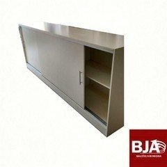 Balcão MDF Branco Com Porta De Correr - Ref: L01