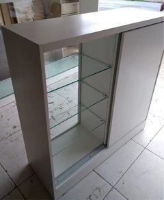 Balcão Caixa MDF Branco Vitrine.Cód Blcv11 na internet