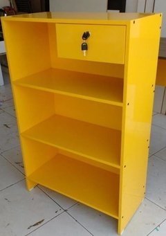 Balcão Caixa Atendimento MDF Amarelo Brilhante. Cód Balc013