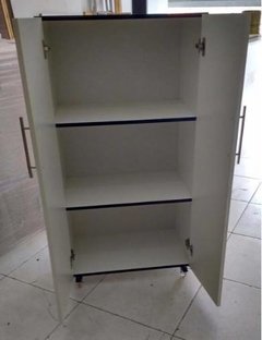ARMÁRIO EM MDF BRANCO COM PRATELEIRAS .CÓD 2201 - comprar online