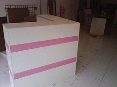 Balcão Em L MDF Branco Com Colmeia Ref: 257 - comprar online