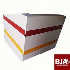 Balcão Em L C/ Teclado Mdf Branco