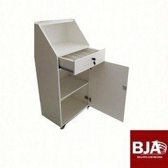 Balcão Atendimento MDF Branco Com Gaveta E Porta - Ref: O2 na internet