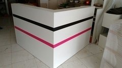 Balcão Em L MDF Branco - Ref: B01F