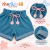 Conjunto Body Gola Boneca Bordado e Shorts Frufru Clochard Cotton Jeans - loja online