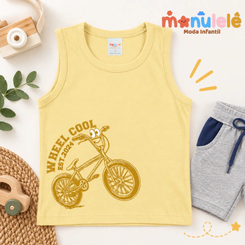 Regata Bebê Menino Bicicleta 100% Algodão 1 ao 3 na internet