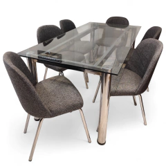 Juego de comedor cromado (cod. EXC-TSA)