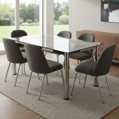 Juego de comedor cromado (cod. EXC-TSA)