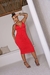 Vestido Drapeado Midi na internet