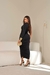 Vestido Midi Um Ombro Só – Drapeado em Suplex Premium - loja online