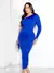 Vestido Midi Um Ombro Só – Drapeado em Suplex Premium