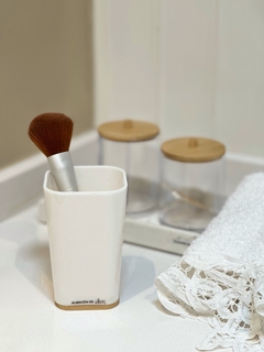 Vaso sin divisiones bambu linea blanca