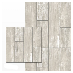 Piso Cerámico - Biloba Natural (51x51 cm) Mate Grisáceo - Wood Frame Patagonia
