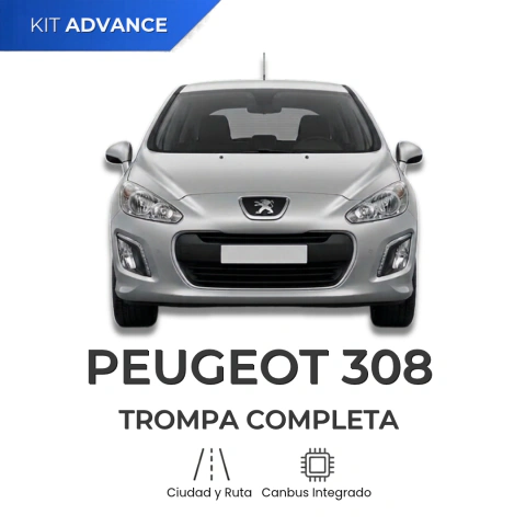 KIT LUCES LED TROMPA COMPLETA PEUGEOT 308 - LÍNEA ADVANCE (CANBUS INTEGRADO)