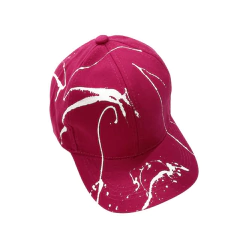 Boné pintado à mão rosa escuro na internet