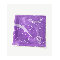 Lenço de seda pintado à mão violeta