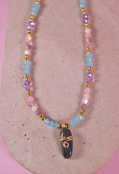 Choker ágata gris - picaresca accesorios