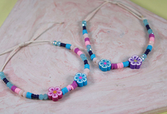 Pulsera flores azules