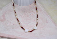 Choker corazón nácar