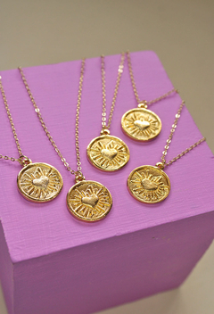Cadena moneda corazón - tienda online