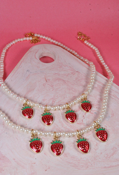 Collar perlas de fresa - comprar online