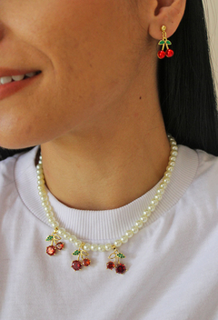 Cadena cherry perlas