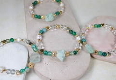 Pulsera fluorita rústica