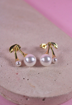 Aretes cereza perladas - comprar online