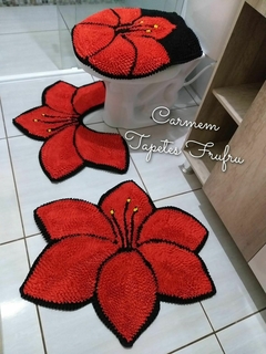 JOGO DE BANHEIRO 3 PEÇAS - HIBISCO - comprar online