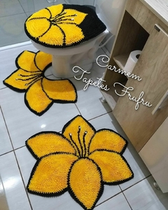 JOGO DE BANHEIRO 3 PEÇAS - HIBISCO - loja online
