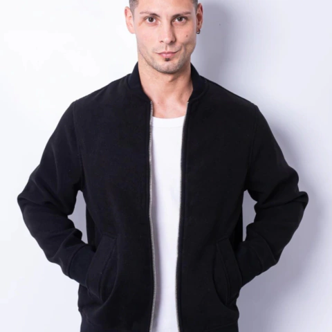 Campera bomber de paño