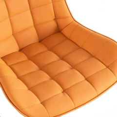 Banqueta Ecocuero Respaldo Continuo BAN009 (Naranja) - tienda online