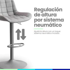 Imagen de Banqueta Ecocuero Respaldo Continuo BAN009 (Gris)