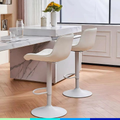 Banqueta Ecocuero Respaldo Continuo BAN009 (Blanco) - comprar online