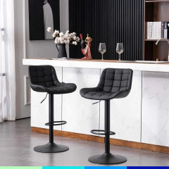 Banqueta Ecocuero Respaldo Continuo BAN009 (Negro) en internet