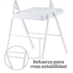 Silla Plegable PLE004 (Blanca) - comprar online