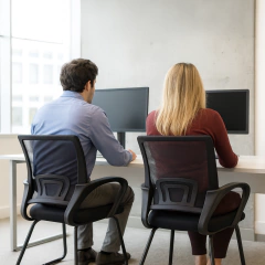 Silla Fija de Oficina VST950 con Respaldo de Mesh - comprar online