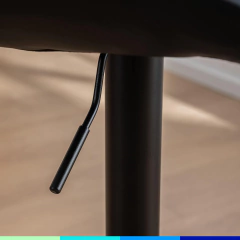 Banqueta Ecocuero Respaldo Continuo BAN009 (Negro) - tienda online