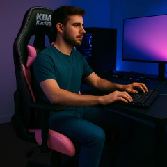 Silla Gamer Ergonómica Koa Racing GAM200 Rosa - comprar online