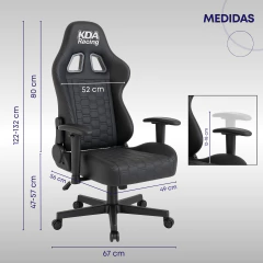 Silla Gamer Ergonómica Koa Racing GAM200 Negro - Koa