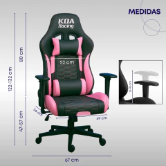 Silla Gamer Ergonómica Koa Racing GAM200 Rosa en internet