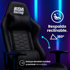 Silla Gamer Ergonómica Koa Racing GAM200 Negro - tienda online