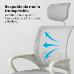 Silla oficina OFI960 Gris - tienda online