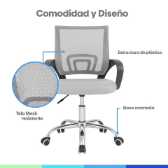 Silla OFI950 (gris y negro) - comprar online