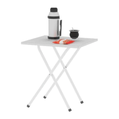 Mesa Lateral Auxiliar Plegable (Blanco) - comprar online