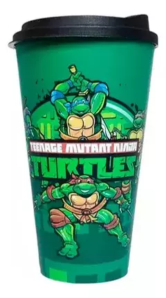 Vaso con tapa, de plástico, no térmico Tortugas Ninja - comprar online