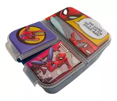 Tupper Hermético con divisiones Spiderman - comprar online