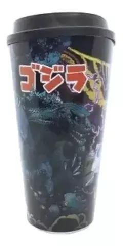 Vaso con tapa, de plástico, no térmico Godzilla - comprar online