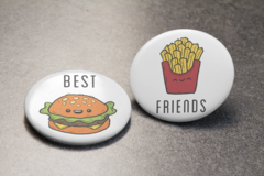 Pines de best friends papas y hamburguesa